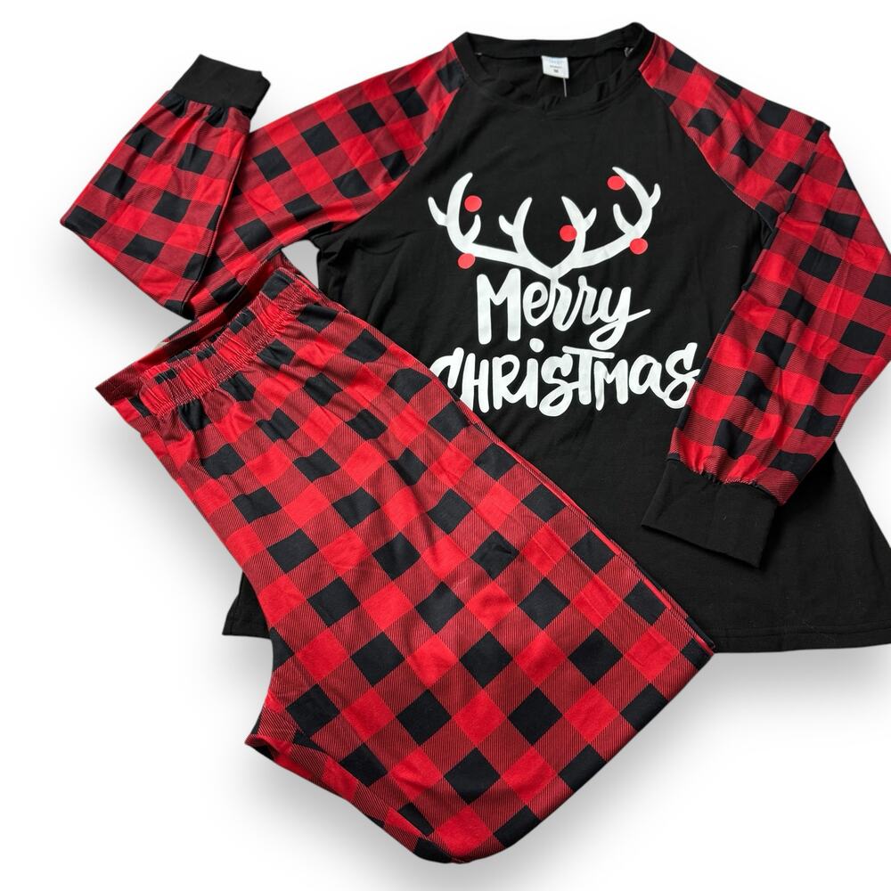 NWT Christmas Pajamas-Red and Black Buffalo Plaid Size Medium